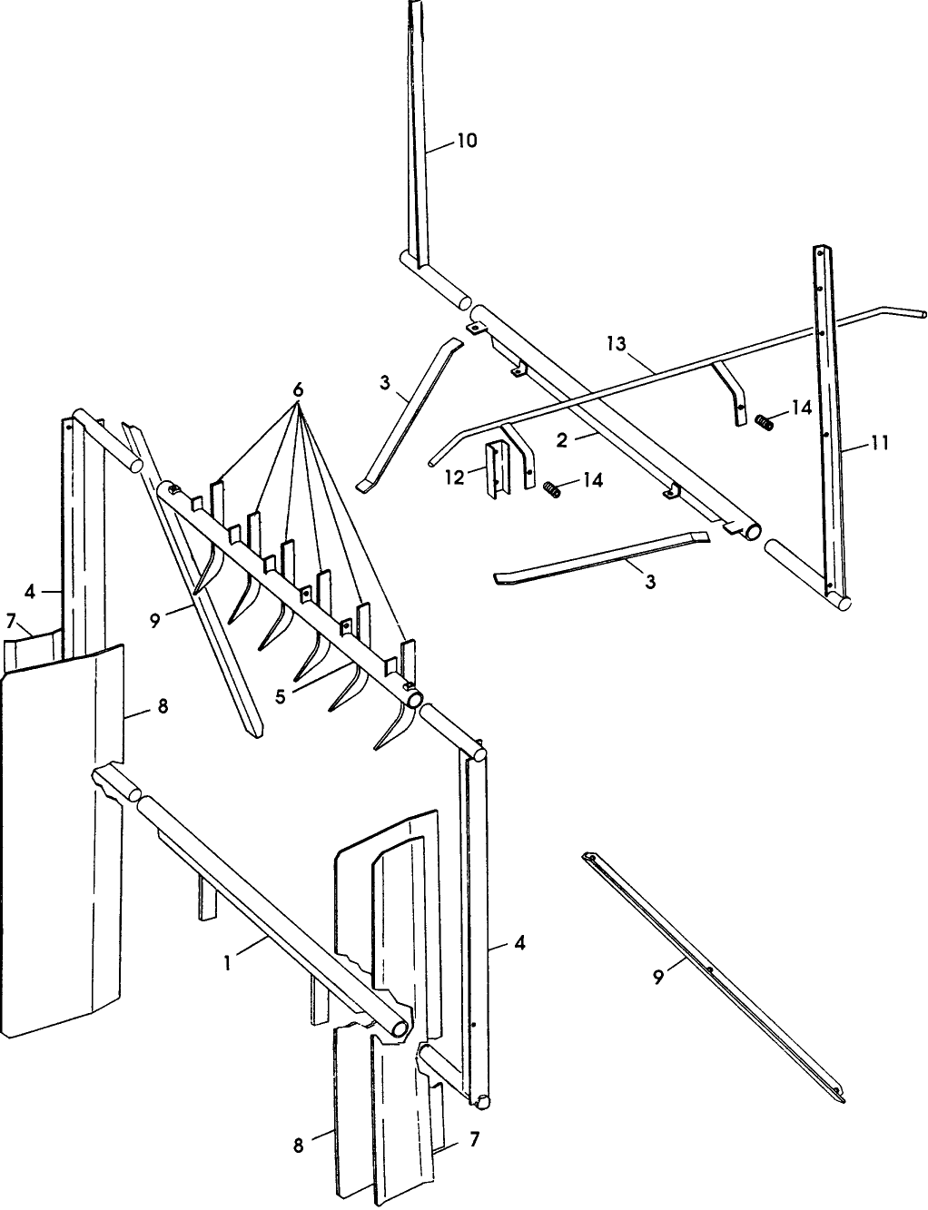 031 BALE STABILIZER AND TINE ARCH ASSEMBLY