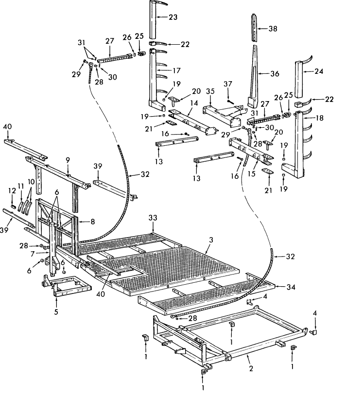 015 MAIN FRAME, LOAD RACK, TINE RACK & RACK EXTENSIONS