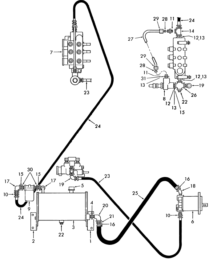 003 HYDRAULIC SYSTEM, RESERVOIR, PUMP & VALVE - 1052
