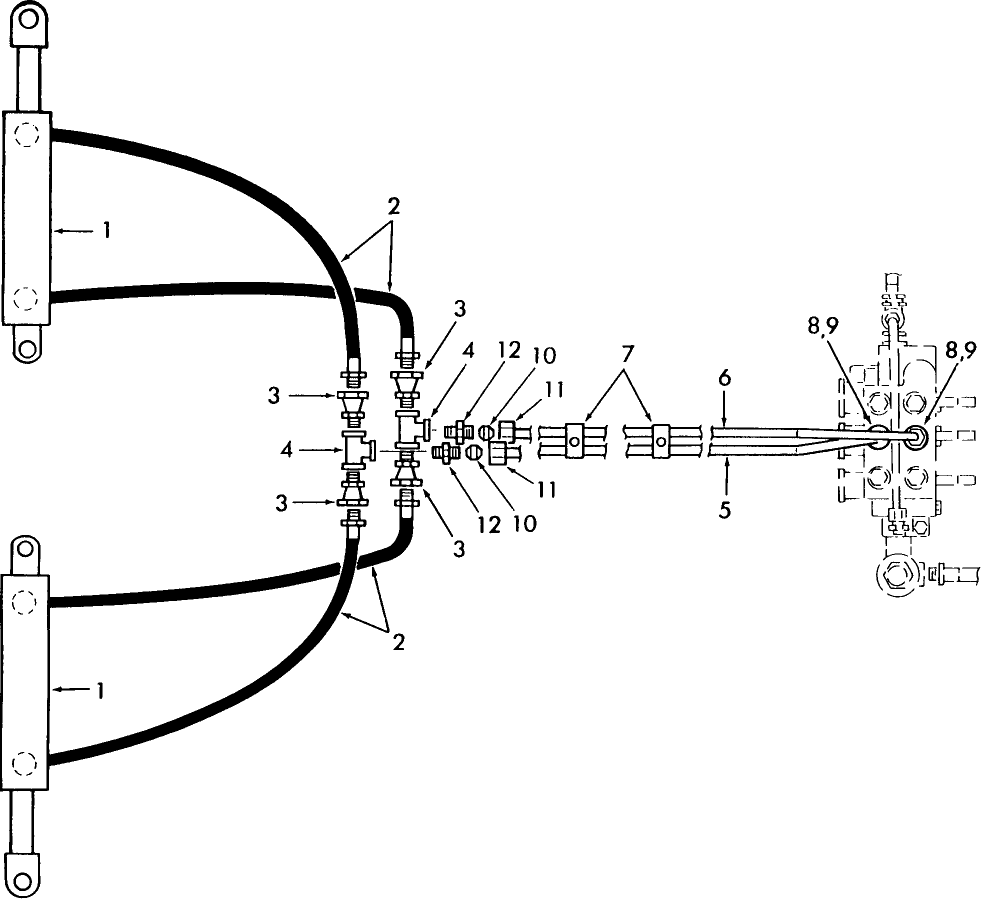 006 HYDRAULIC SYSTE, TINE FORK CYLINDERS - 1052
