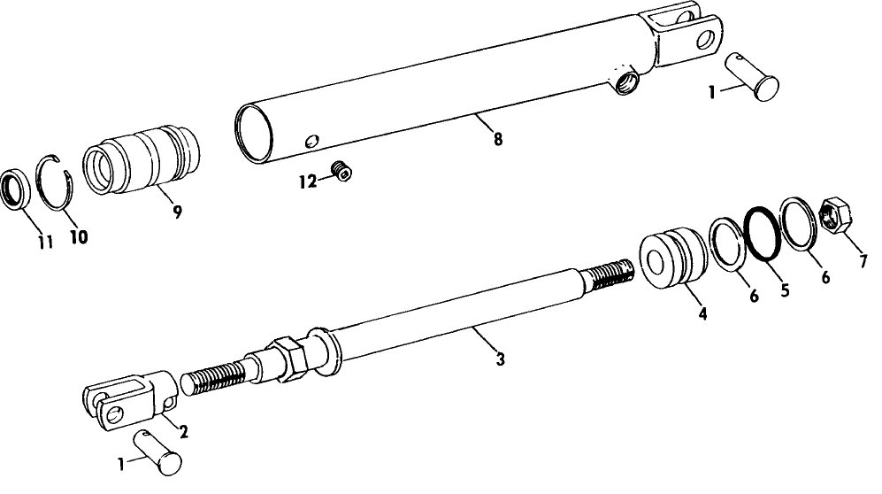 035 CYLINDER (592117) ASSEMBLY, BALE LOADER LIFT