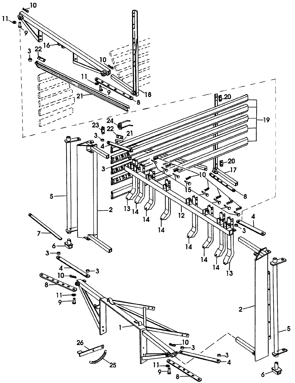 009 BALE STABILIZER AND TINE ARCH GROUP