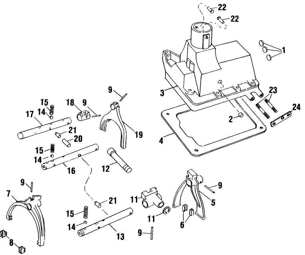049 TRANSMISSION COVER USED ON & BSN 1540 - 1068, USED ON & BSN 1989, EXCEPT FOR 6 MACHINES, S/N 1855 THRU 1860 - 1069