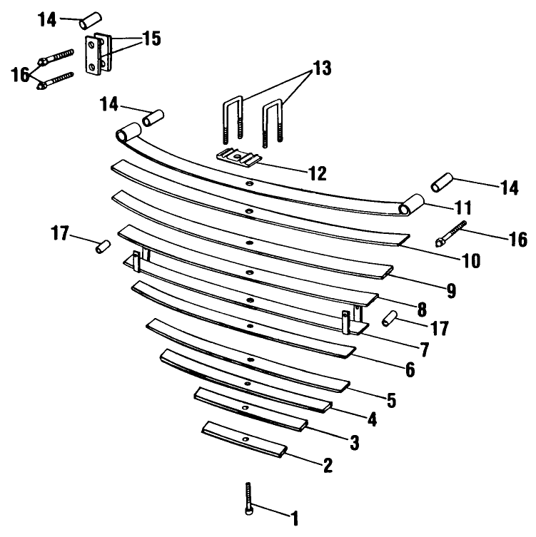 015 FRONT SPRING ASSEMBLY, USED ON & ASN 437144