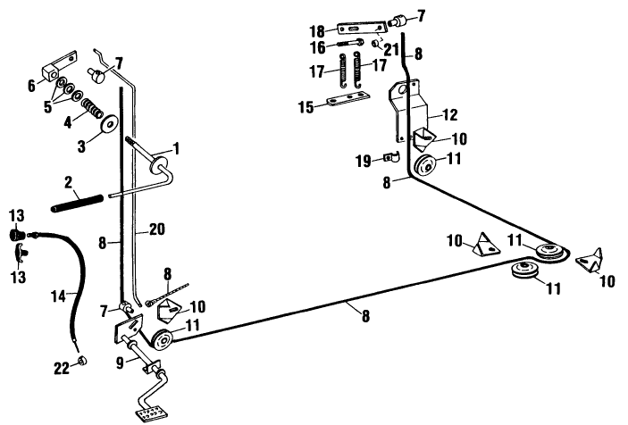 027 THROTTLE LINKAGE GROUP, DIESEL