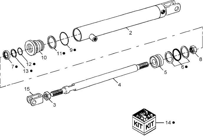 076(2) FIRST TABLE LIFT CYLINDER, 87018027
