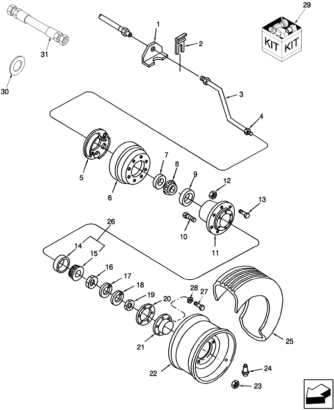 02A02(1) FRONT WHEEL, HUB & BRAKES, 1089, BSN 583430 & 1095, BSN 590505