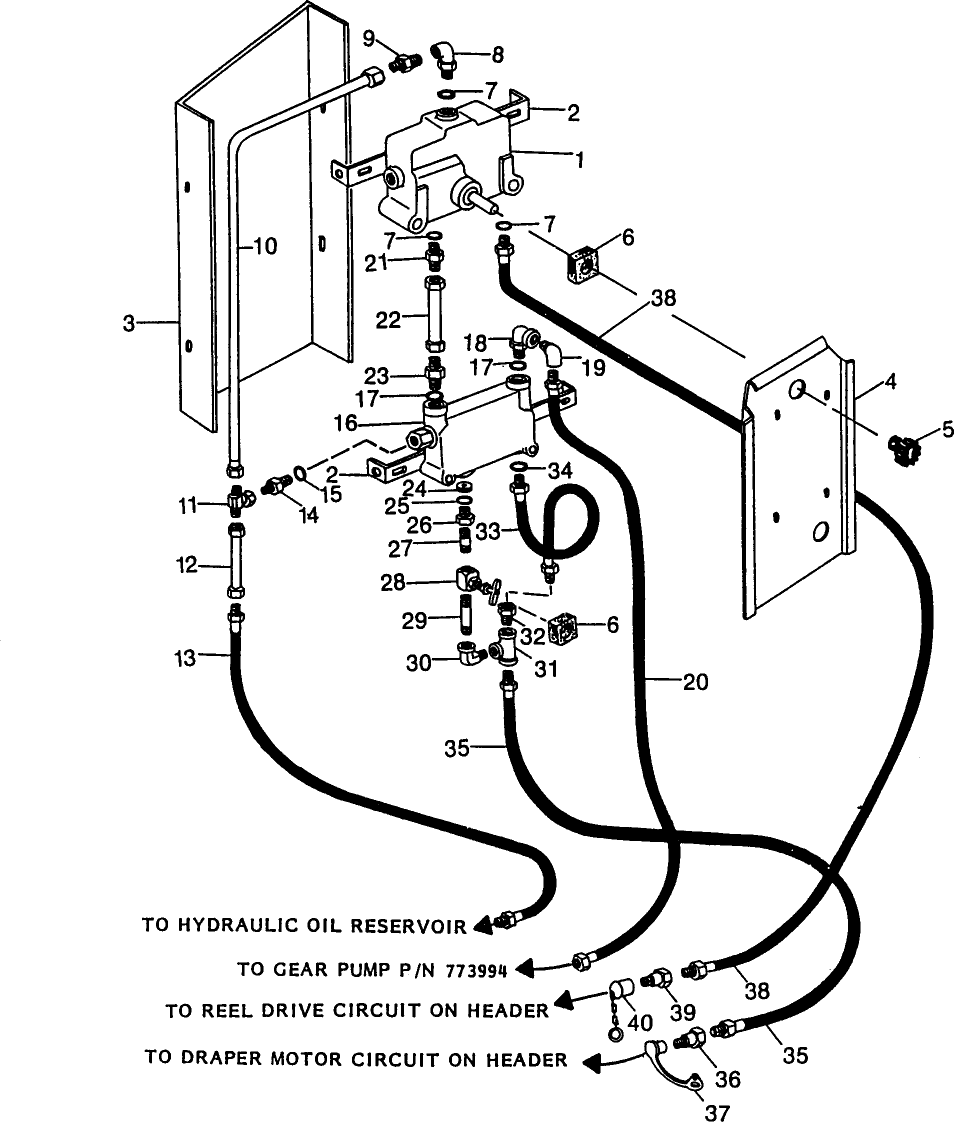 027 HYDRAULIC SYSTEM, REEL SPEED & DRAPER SPEED HYDRAULICS