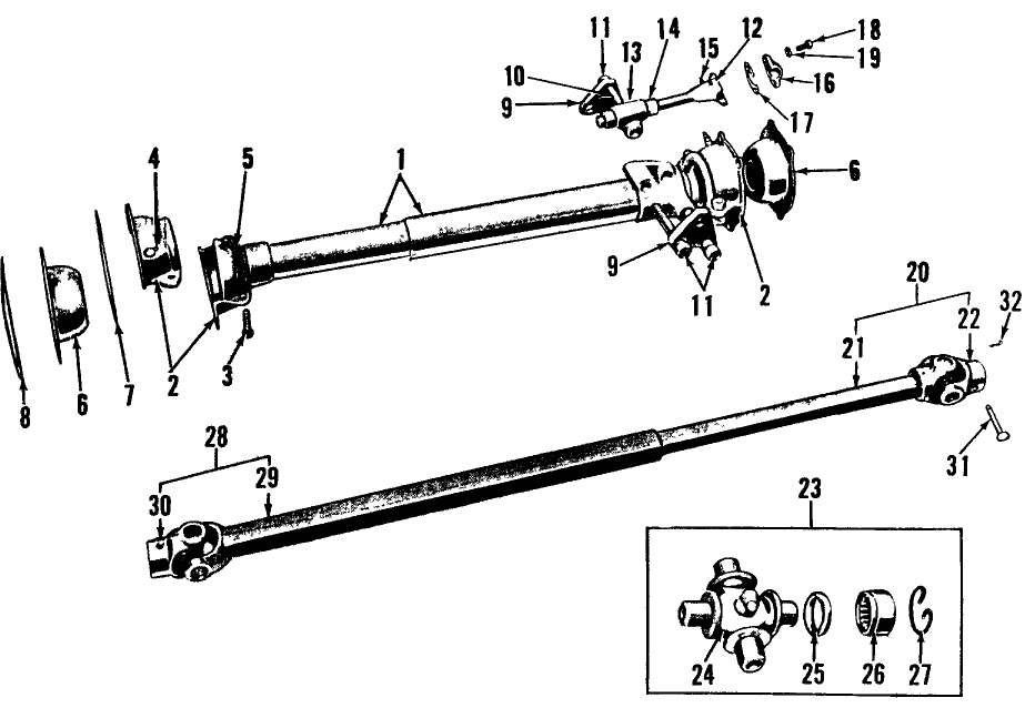 001 DRIVE SHAFT & UNIVERSAL JOINT ASSEMBLY