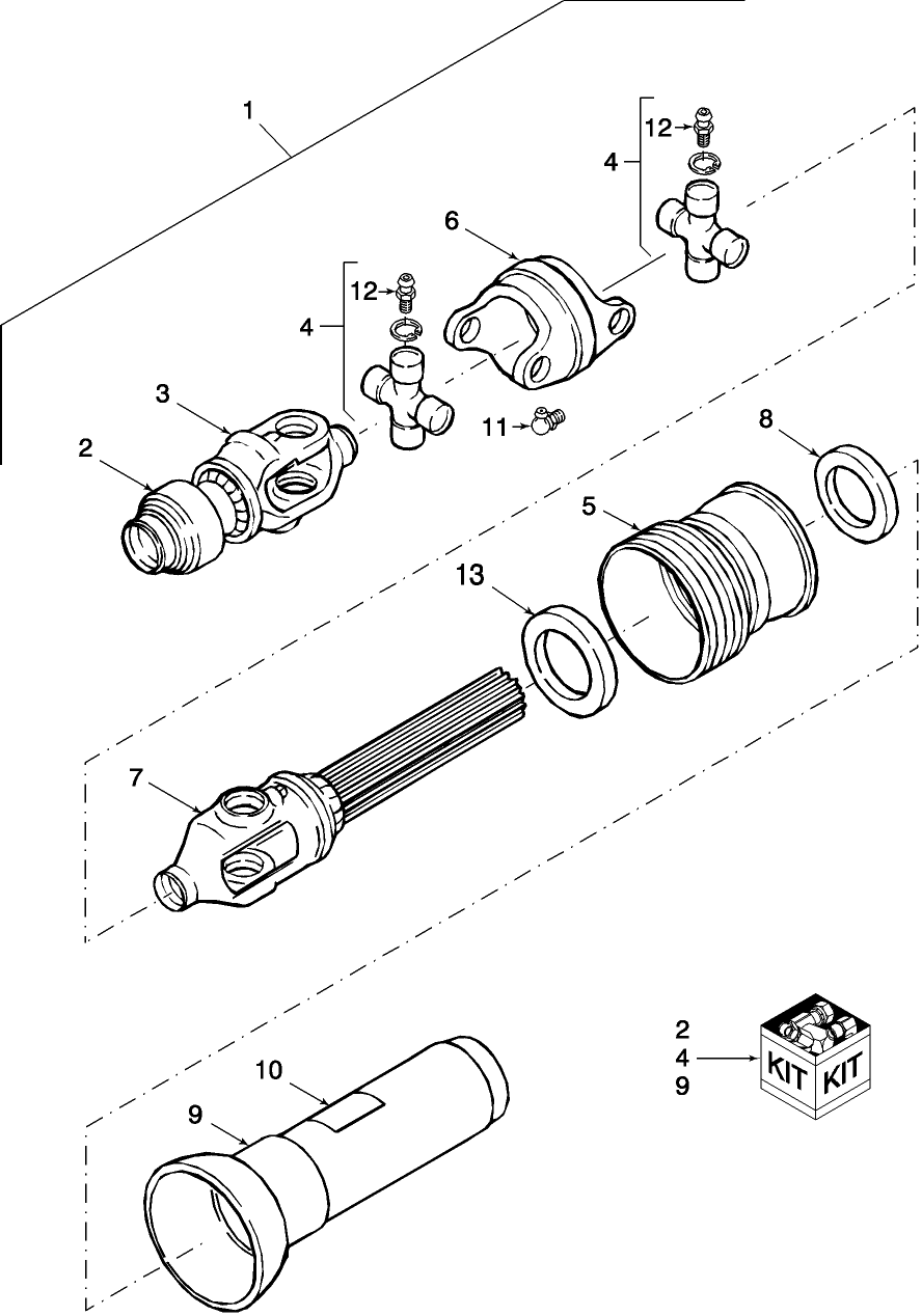 01.01(02) PRIMARY PTO, FRONT HALF, 540 RPM, FROM 5/07