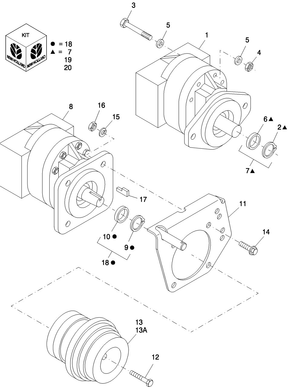 07.01 GEAR PUMP ASSEMBLIES, SAUER-SUNSTRAND, 540 & 1000 RPM