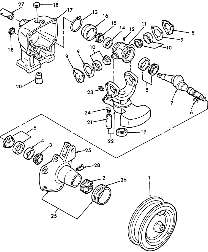 003 FLYWHEEL, PULLEY AND BALANCED HEAD HOUSING