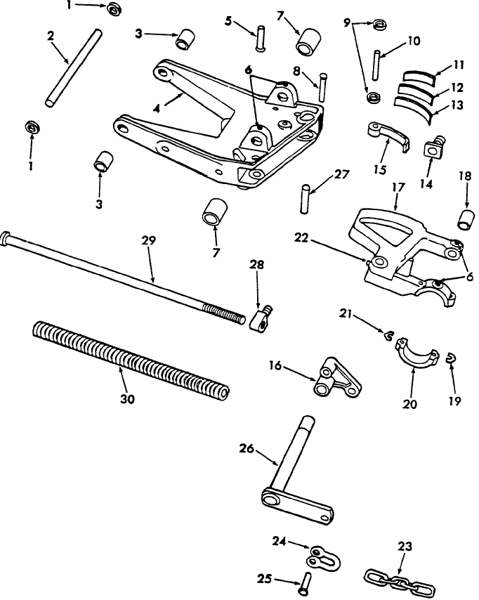 002 COUPLING BAR, SHOE HINGE AND BALANCING SPRING