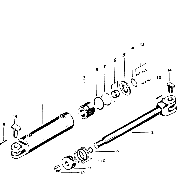 011 BALE LOADER CYLINDER, 1962-SERIES - 2M