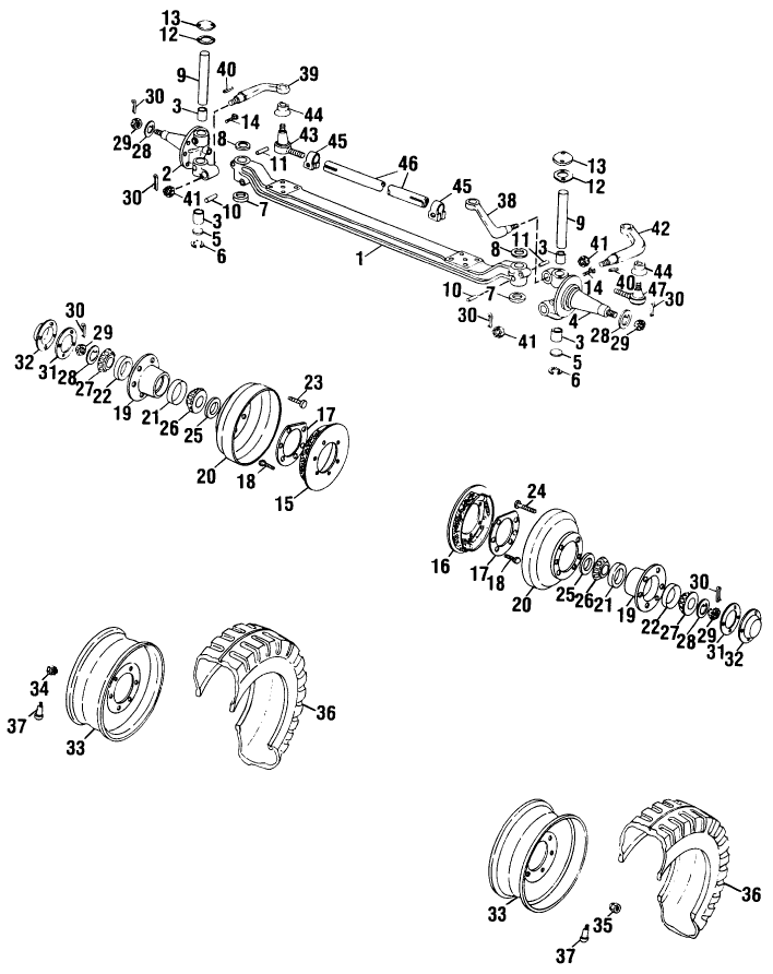 008 FRONT AXLE ASSEMBLY