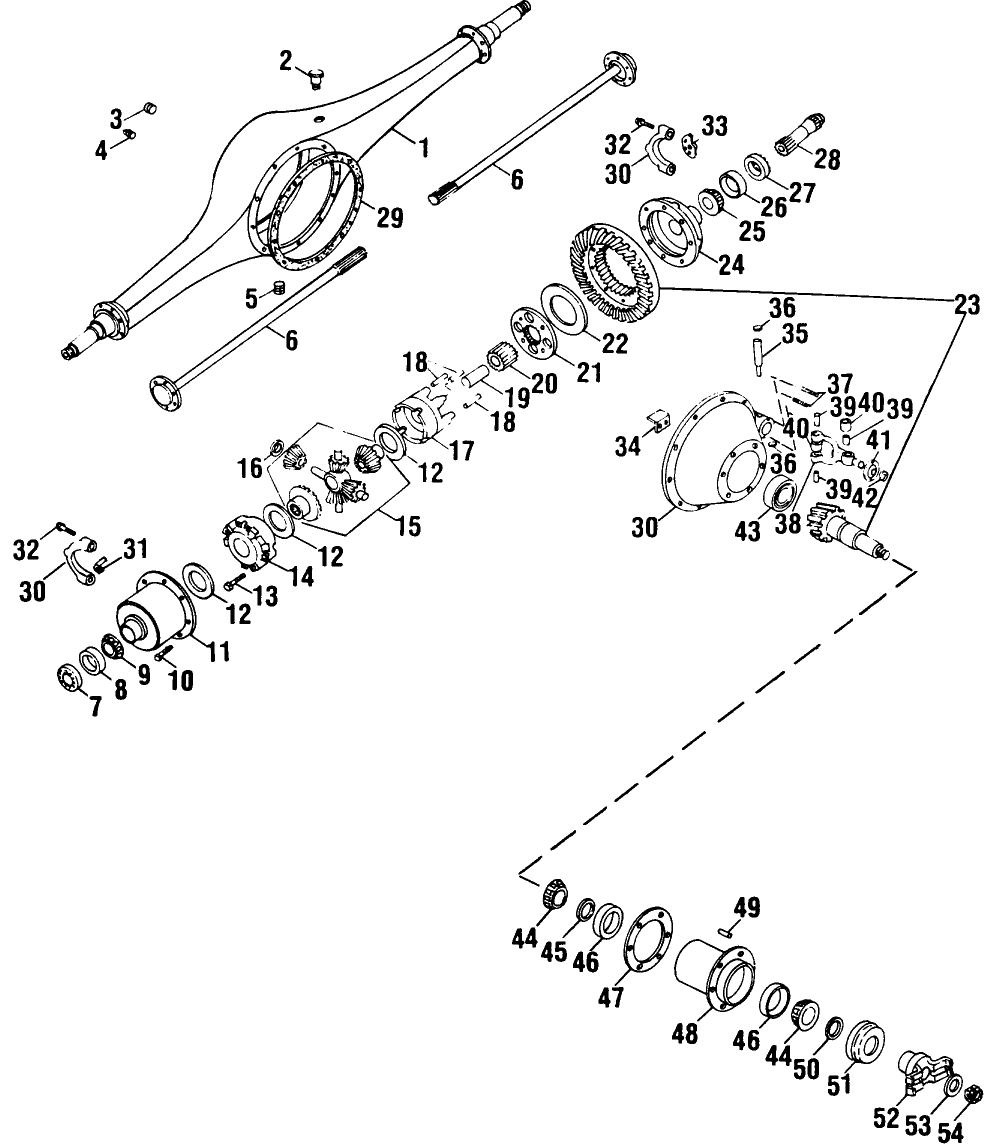 027 REAR AXLE & ELECTRIC SHIFT MOTOR GROUP, REAR AXLE ASSEMBLY