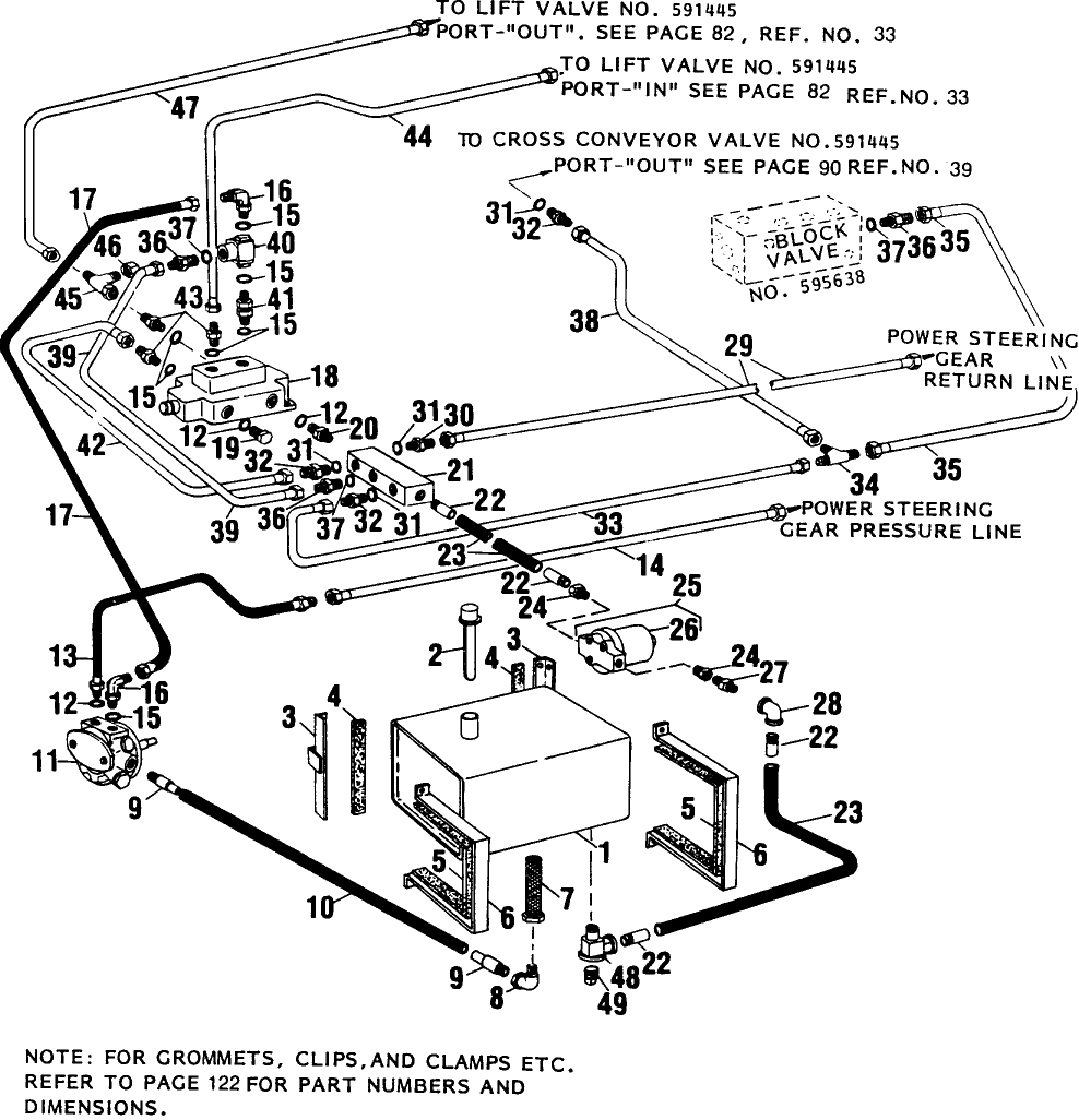 035 HYDRAULIC SYSTEM, OIL RESEVOIR, PUMP, FILTER & RELIEF, SELECTOR &  MANIFOLD VALVES