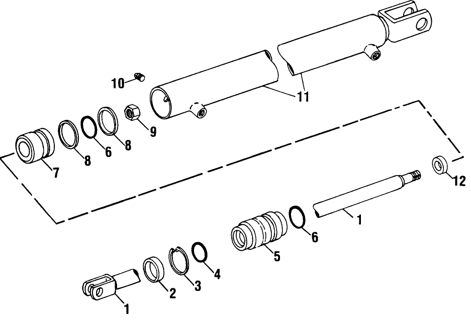 050 HYDRAULIC SYSTEM, TAILGATE CYLINDER ASSEMBLY