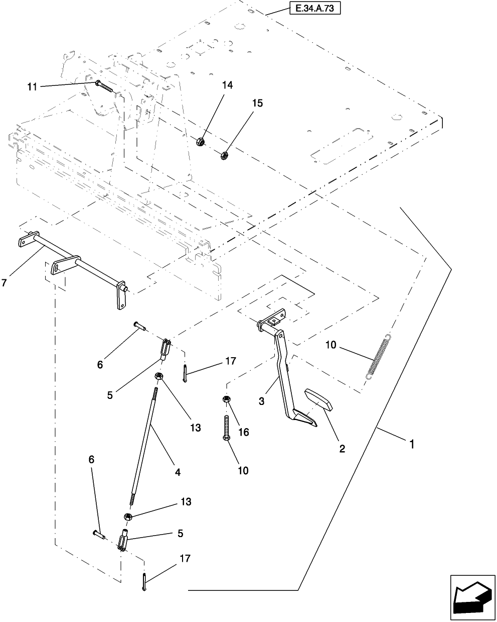 D.30.C.58(2) BRAKE PEDAL KIT, LH