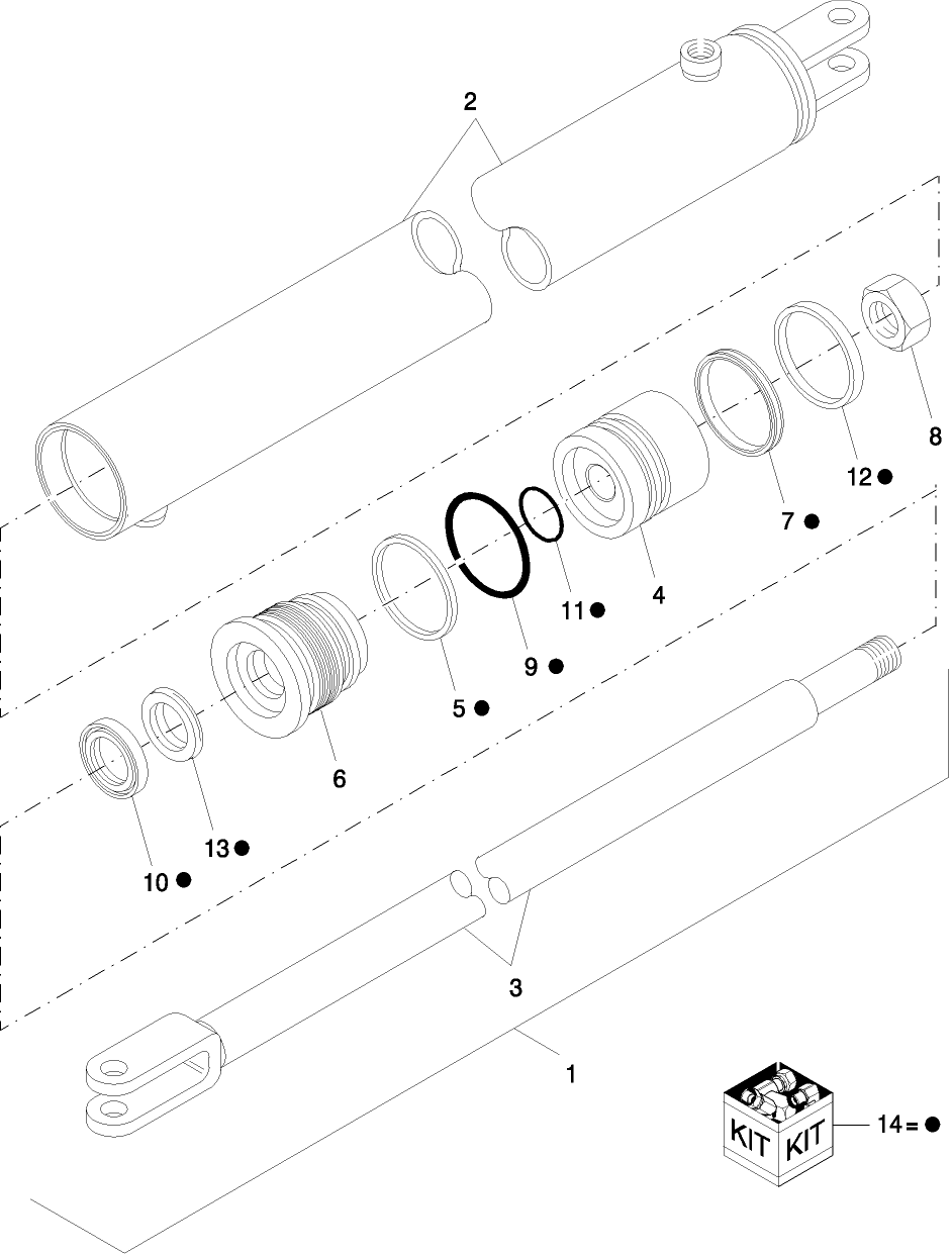 K.20.E.52(4) HYDRAULIC CYLINDER  SECOND TABLE LIFT