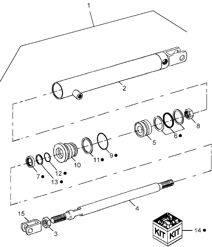 K.20.E.51(4) HYDRAULIC CYLINDER, FIRST TABLE LIFT