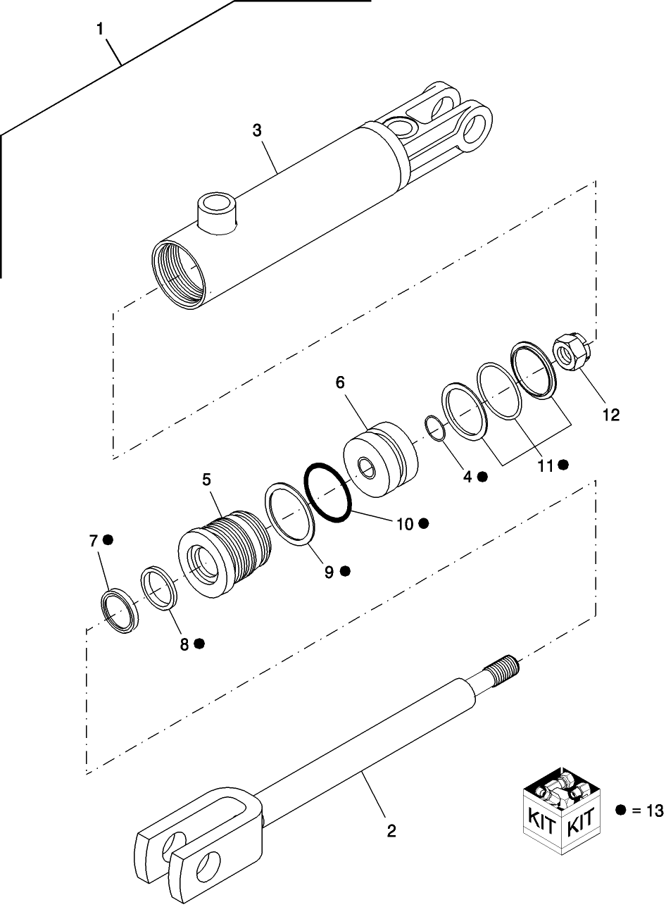 K.20.E.52.61(3) HYDRAULIC CYLINDER, AUTO TIE