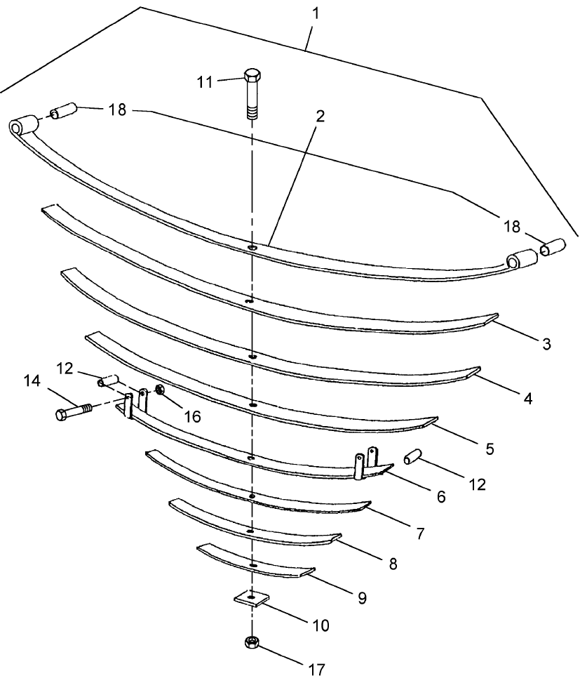 D.40.B.61 LEAF SPRING, REAR