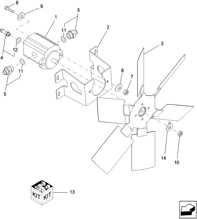 B.50.A.25.53(1) FAN REVERSER & HYDRAULIC MOTOR