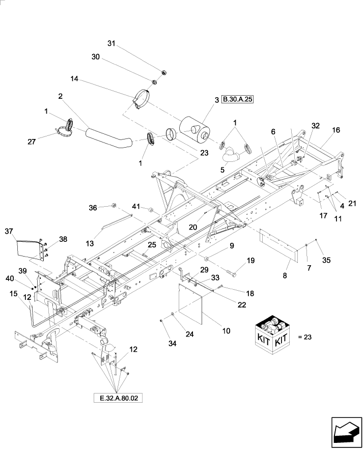  C.10.B.01 MAIN FRAME, REAR DRIVESHAFT & AIR CLEANER