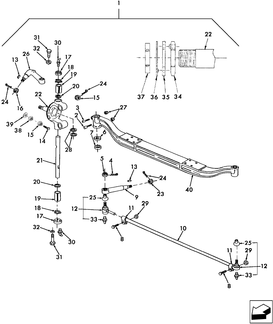  D.10.A.69 FRONT AXLE, STEERING KNUCKLE