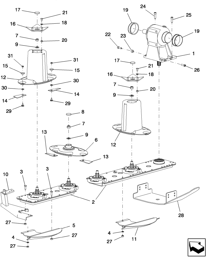 K.10.E.60(03) CUTTERBAR, EXTERNAL COMPONENTS