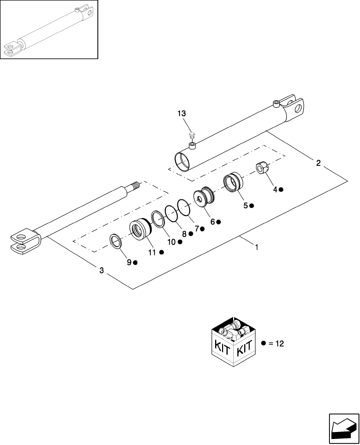 07.03(2) LIFT CYLINDER COMPONENTS, ASN 126715