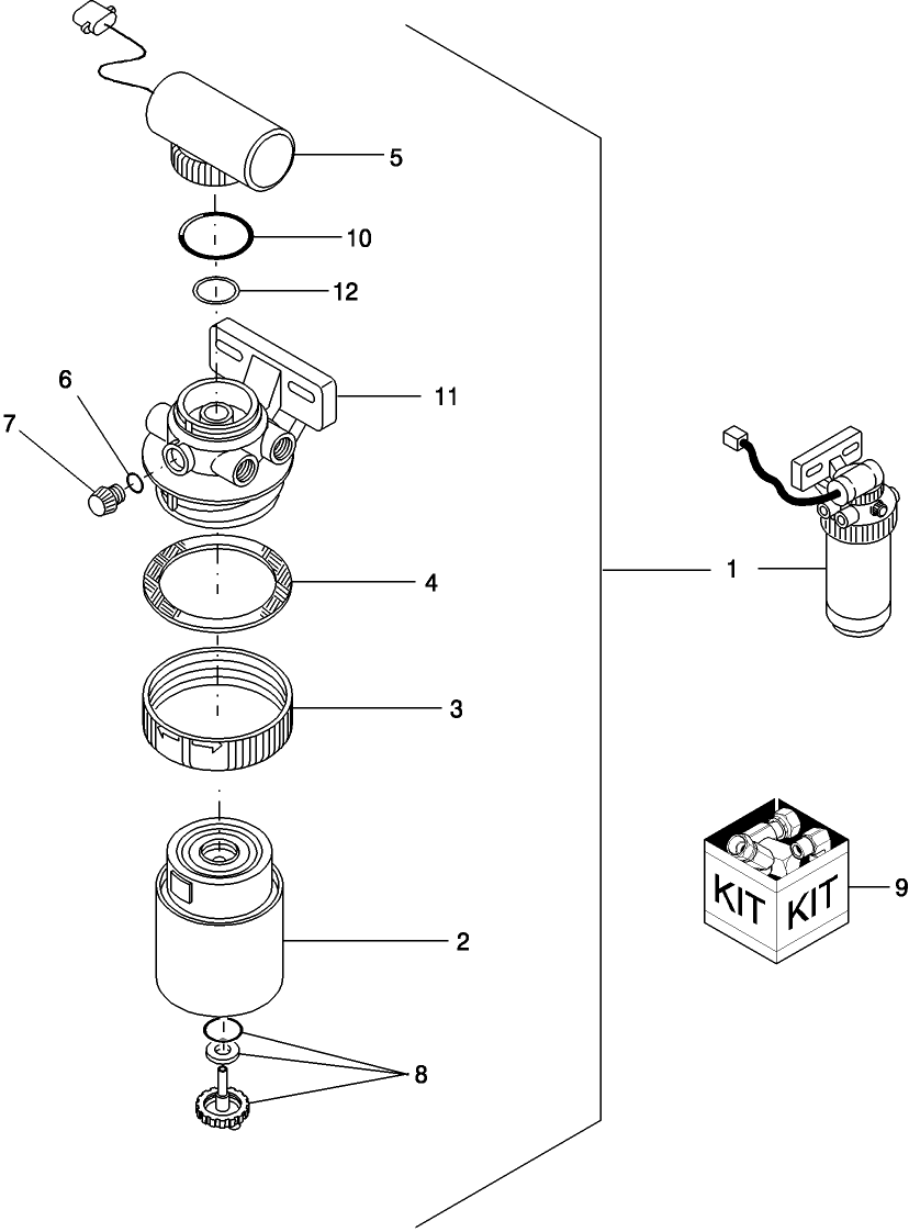 110A FUEL FILTER W/LIFT PUMP