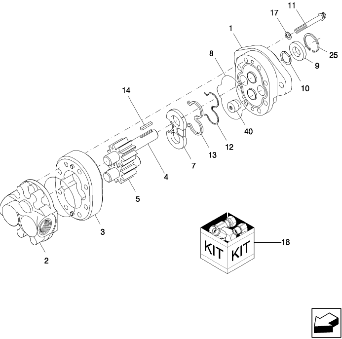 117(1) HYDRAULIC REEL DRIVE PUMP, 1.2 A