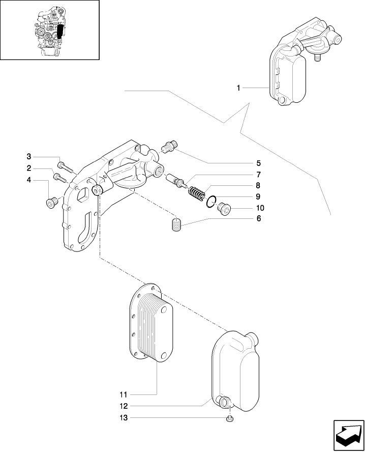 01.14(1.2) CRANKCASE OIL COOLER