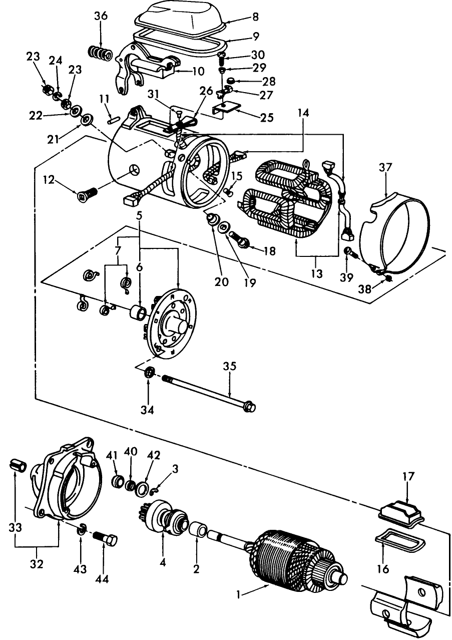 11E01 STARTING MOTOR & RELATED PARTS, GASOLINE