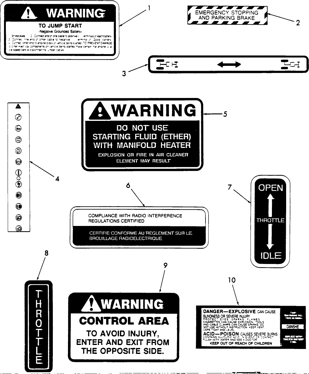 16B02 DECALS, TRACTOR