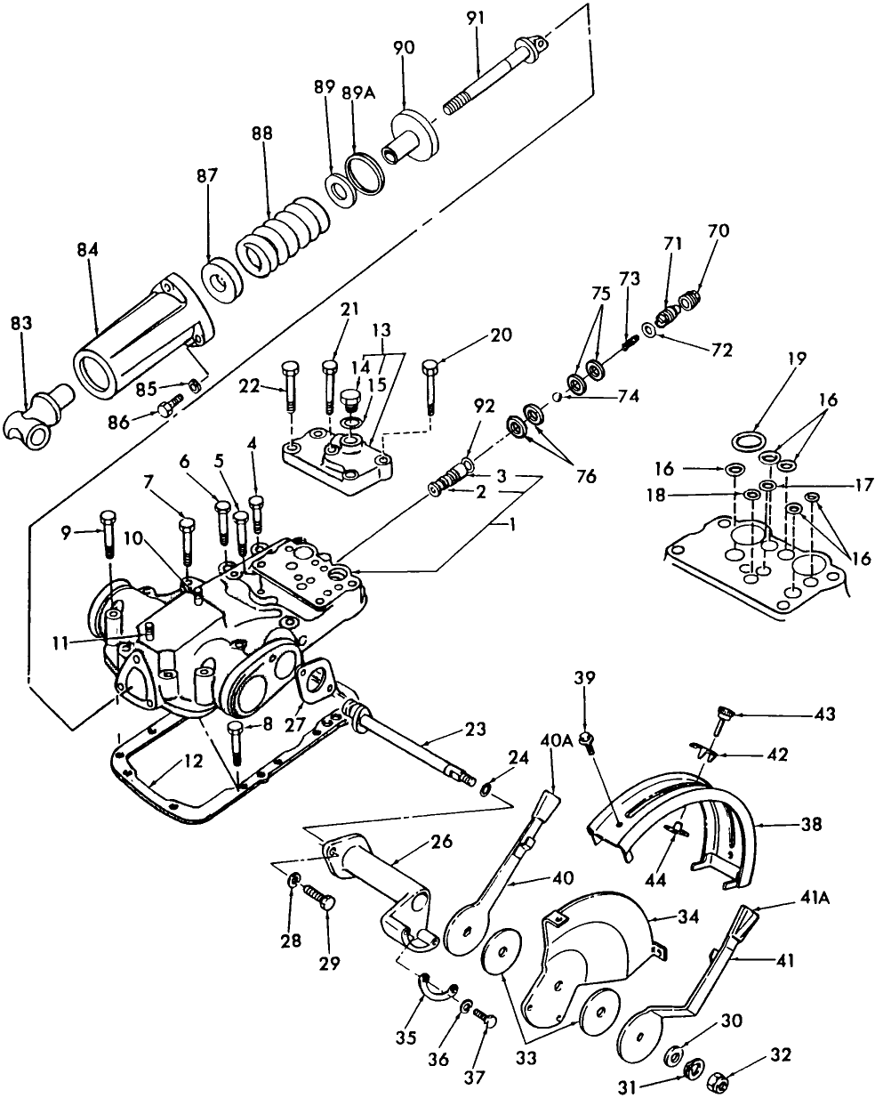 05A01 HYDRAULIC LIFT COVER & RELATED PARTS