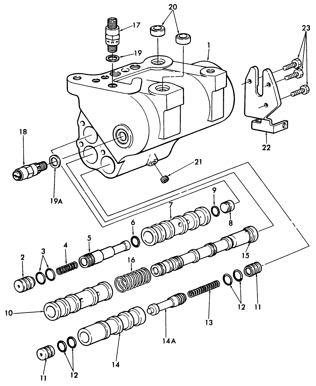 05A03 HYDRAULIC LIFT CYLINDER & RELATED PARTS