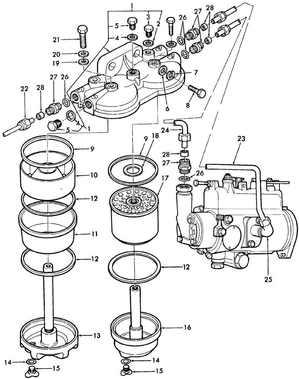 09B03 FUEL SEDIMENTER & FILTER ASSEMBLY