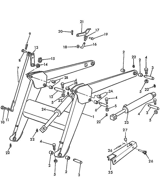 18B01 ARM ASSEMBLY & LINKAGE - LOADER LIFT, 345C,345D