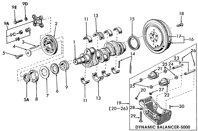 06B01 CRANKSHAFT, FLYWHEELS & RELATED PARTS, GASOLINE (PETROL) & L.P.G.