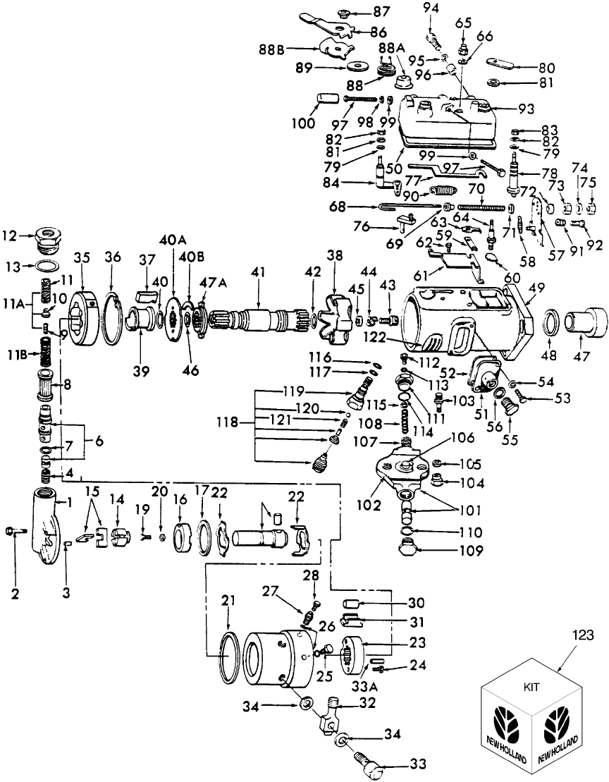09E01 FUEL INJECTION PUMP, ROTOR - EXCEPT 7600, 7700, 6600, 6700 NH-E (75/) NHNA (77/)