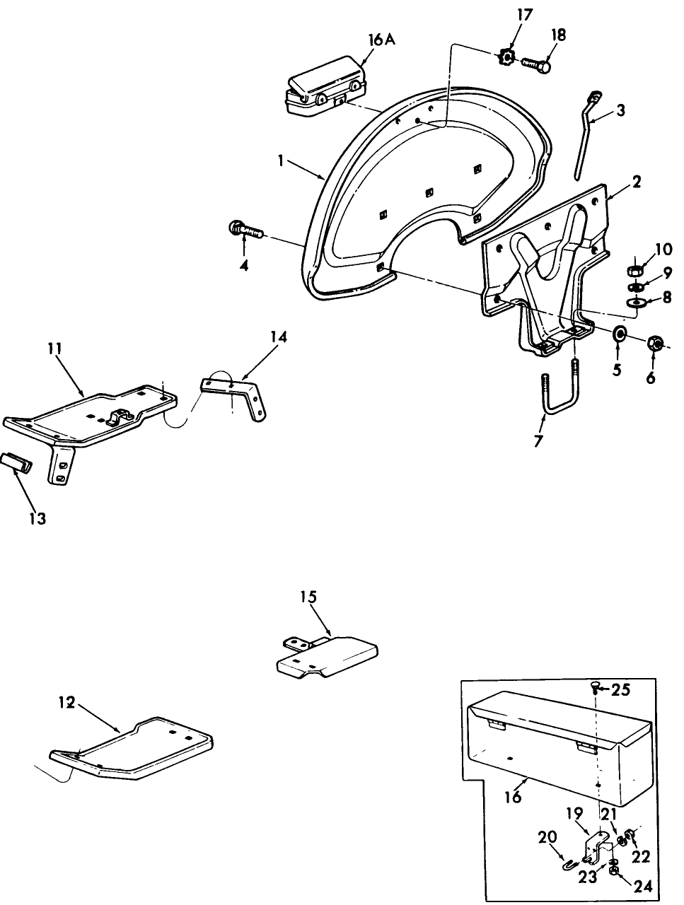 14A01 CROWN FENDERS & PLATFORM - 340A, 340B, 420, 515, 445, 445A, 540A, 540B, 545, 545A