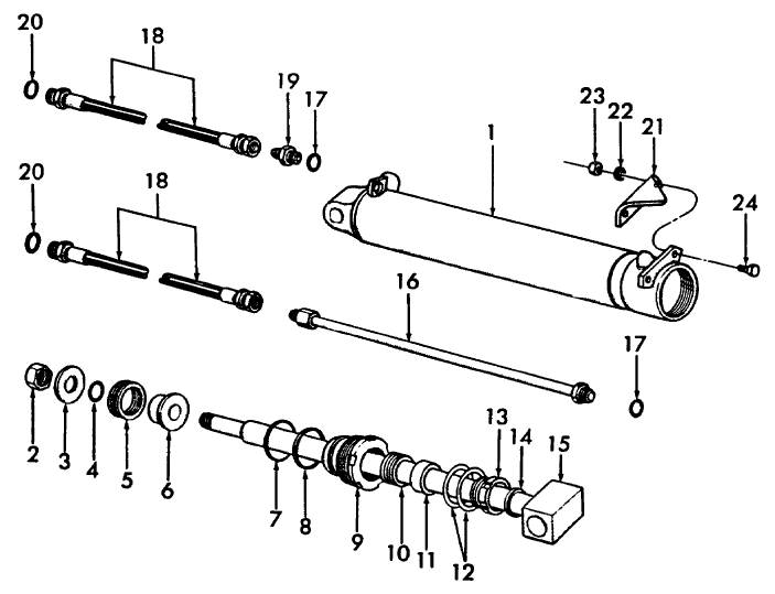 19H01 STABILIZER CYLINDER ASSEMBLY - 6500 - 650 - 73