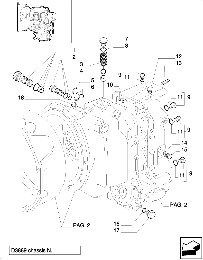 1.28.0/  A(03) TRANSMISSION (4WD POWER-SHUTTLE), CONTROL VALVE