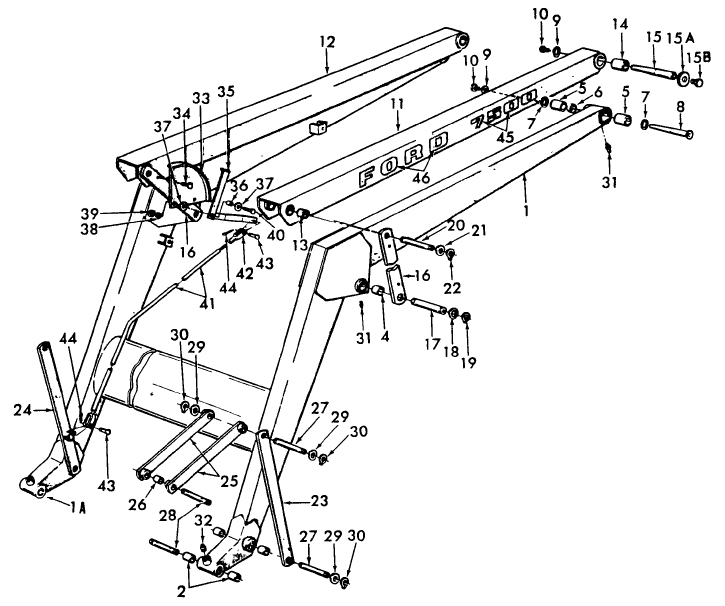 18A02 LOADER LIFT ARM & RELATED PARTS - 7500 - 750 - 755 - 755