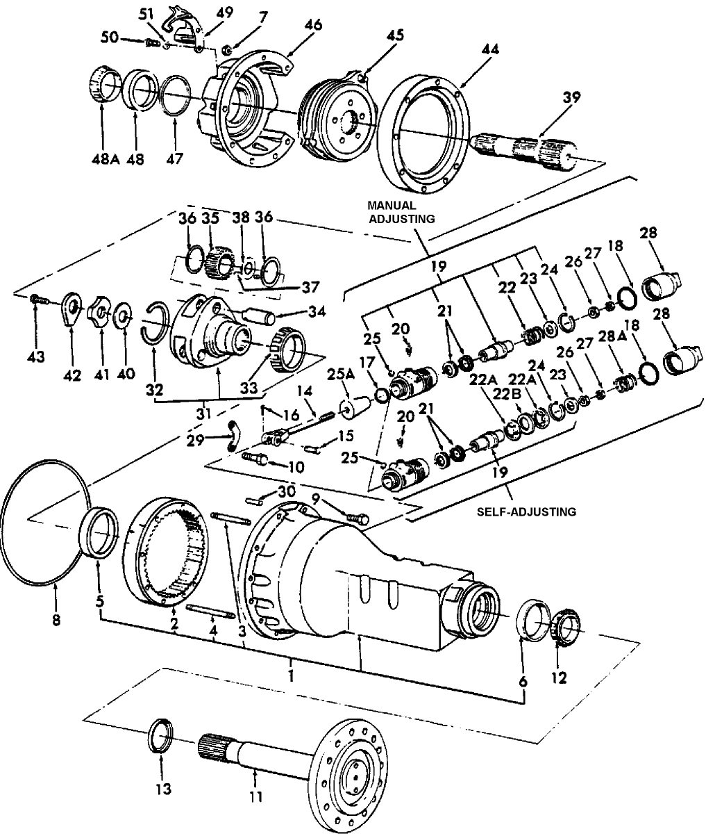 04A01 AXLE ASSEMBLY & RELATED PARTS, FRONT - A62, REAR - A62, A64