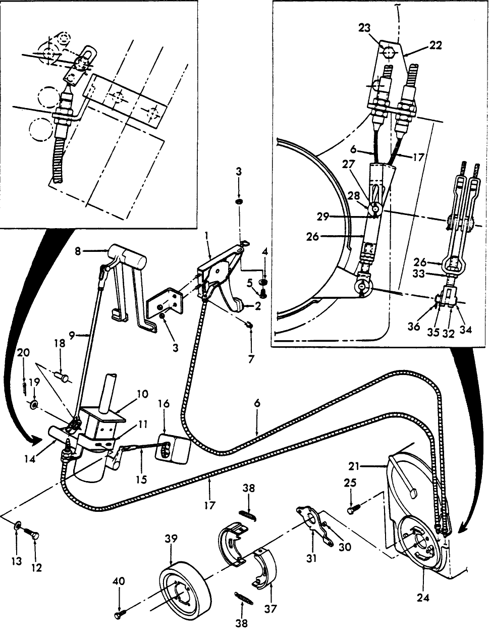 02D01 DRUM PARKING BRAKE & CONTROLS (74/9-77)