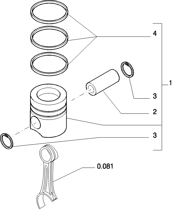 0.082(01) PISTONS - CONNECTING ROD